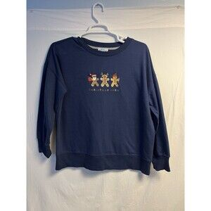 ROCKIN AROUND Sweater Womens XXL Christmas Crew Embroidered Ginger Bread Holiday
